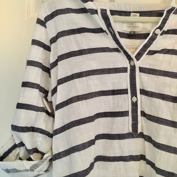 Loft | Long Sleeve Striped Blouse - Picture 3 of 4